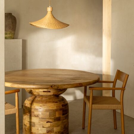 Tavolo da pranzo rotondo in legno di mango (Ø140 cm) Macbet