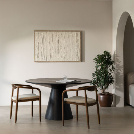 Tavolo da pranzo rotondo in legno di mango (Ø140 cm) Weymar