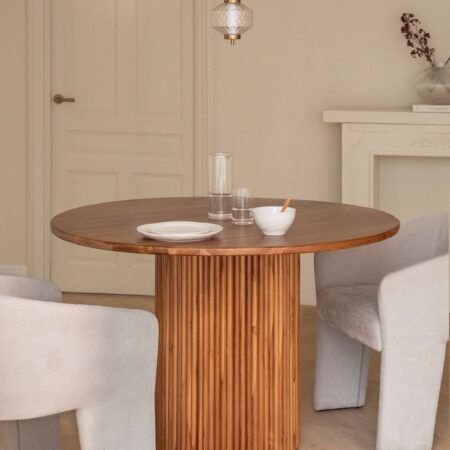 Tavolo da pranzo rotondo in legno di teak (Ø120 cm) Randall Mate
