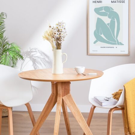 Tavolo da pranzo rotondo in legno (Ø80 cm) Sekiz