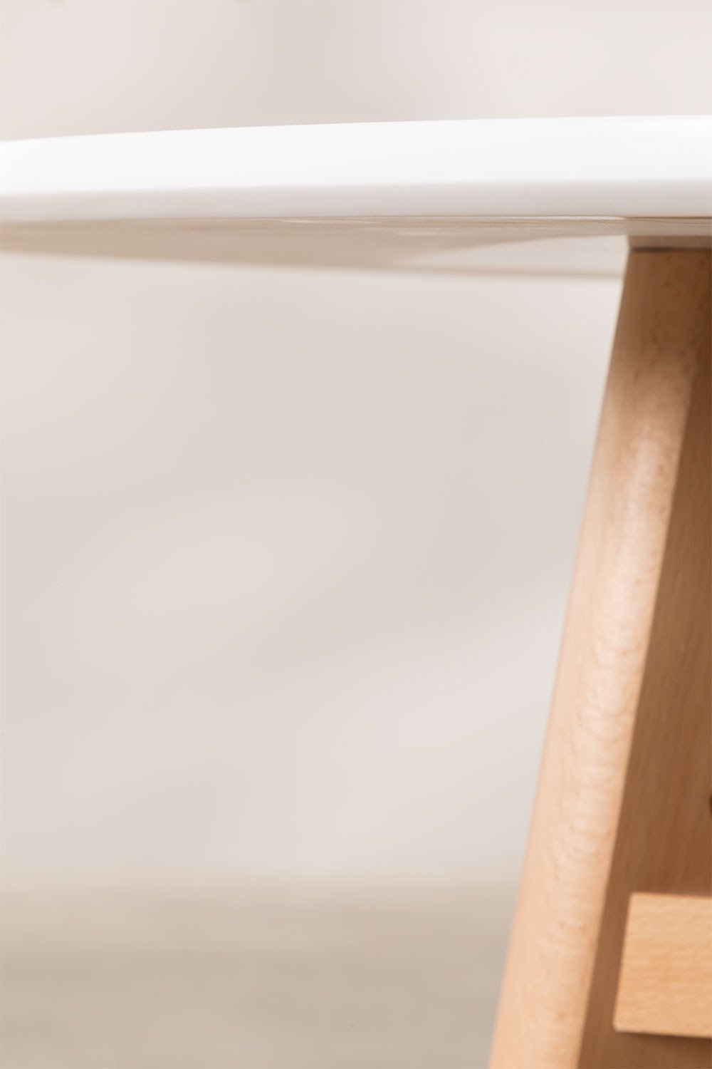 Tavolo da pranzo rotondo in MDF e legno di faggio (Ø80) Scand Nordic