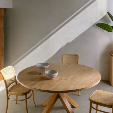Tavolo da pranzo rotondo in MDF (Ø140 cm) Pleven