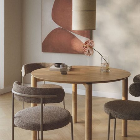 Tavolo da pranzo rotondo Ø110 cm in MDF Munden