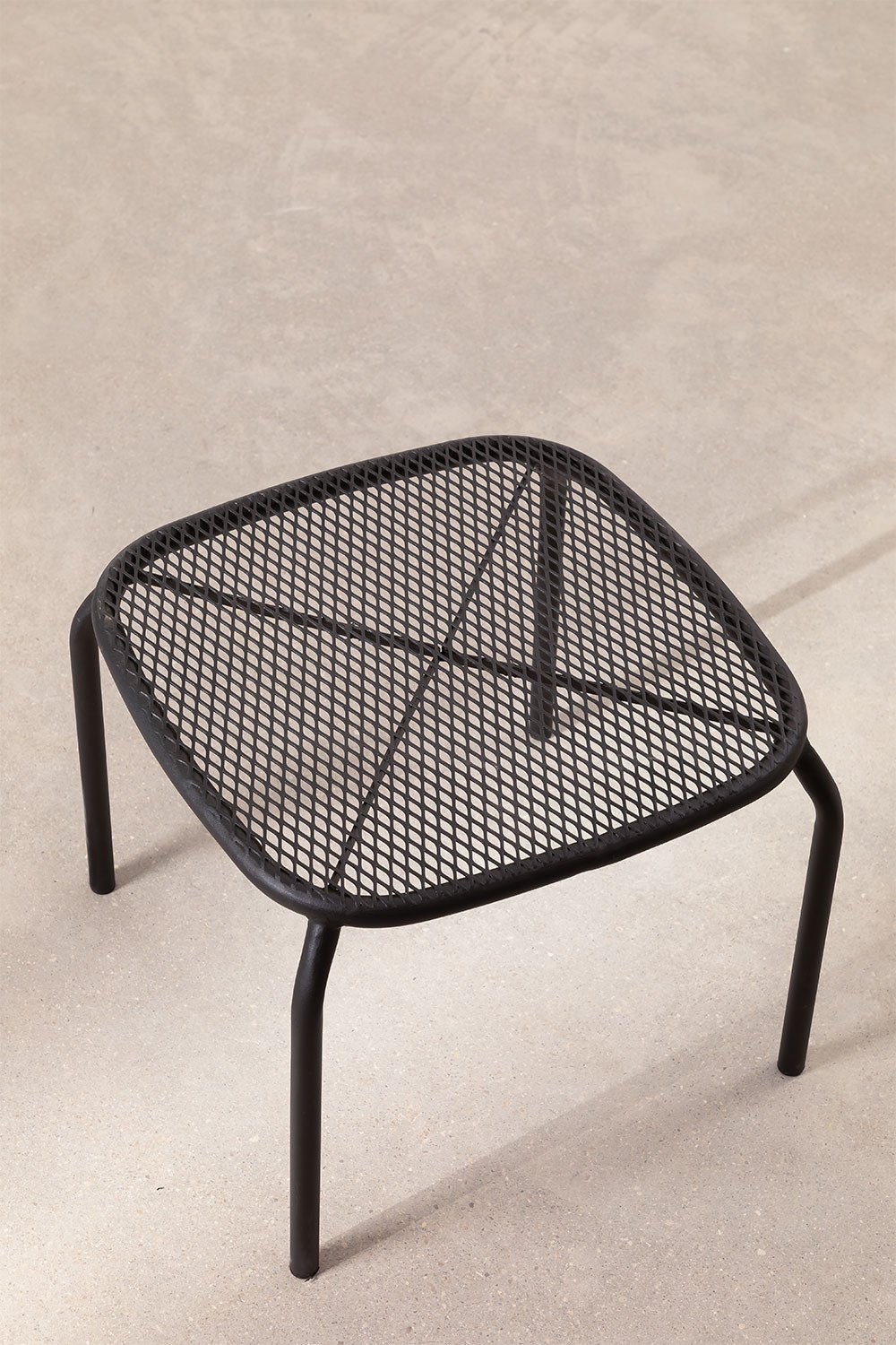 Tavolino da giardino quadrato 40x40 cm in acciaio Dylha