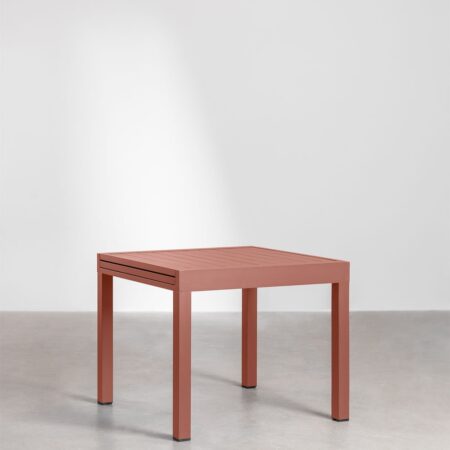 Tavolo da giardino 90-180x90 cm allungabile alluminio Starmi