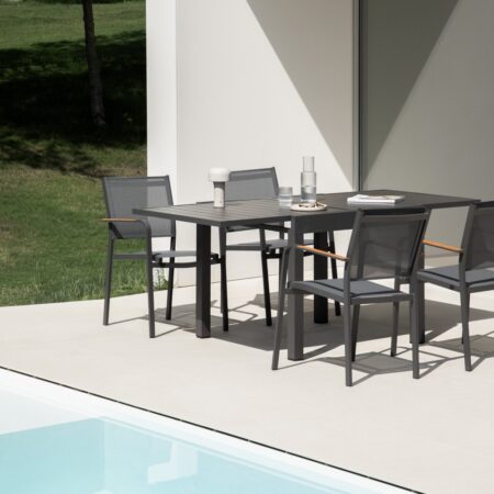 Tavolo da Giardino Rettangolare Allungabile in Alluminio (90-180x90 cm) Starmi