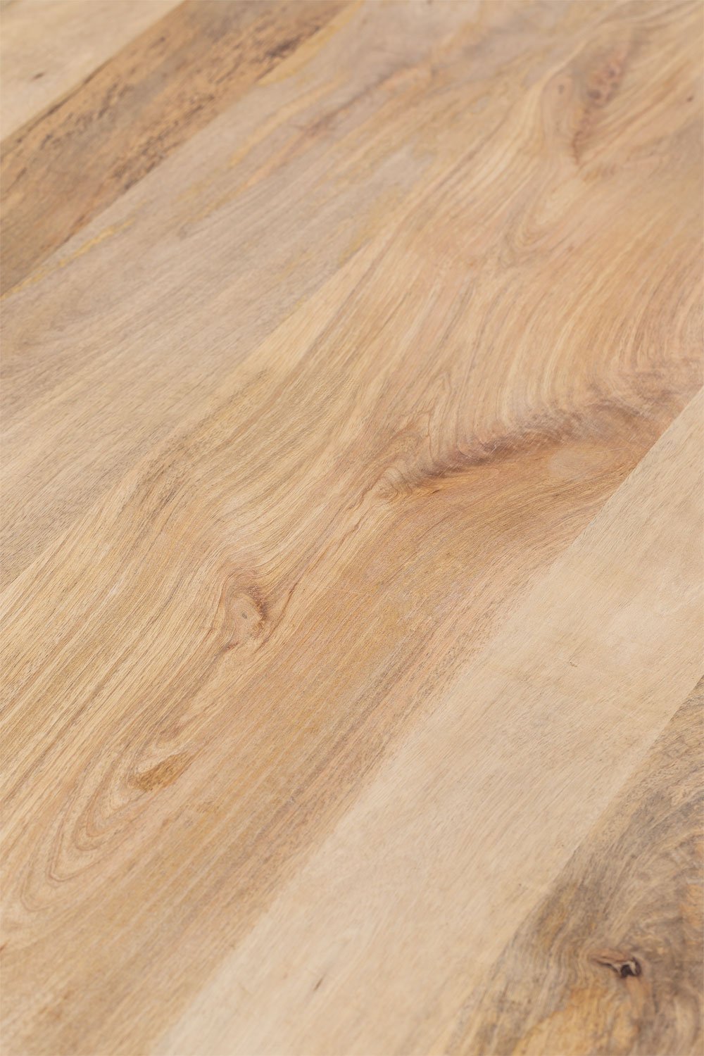 Tavolo da pranzo rettangolare con ruote in legno riciclato e acciaio (200x100 cm) Nika