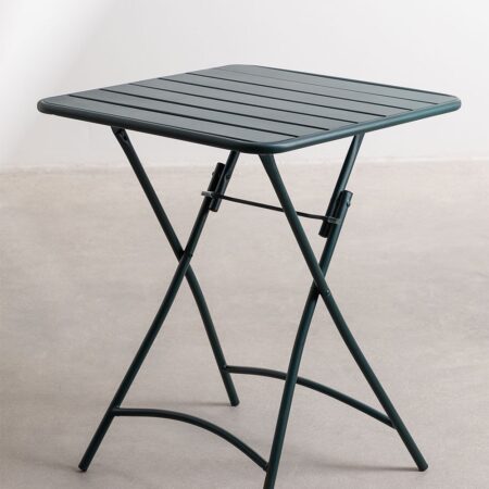 Tavolo pieghevole quadrato in acciaio (60x60 cm) Janti