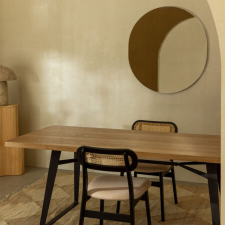 Tavolo da Pranzo Rettangolare in MDF e Metallo (200x90 cm) Inma
