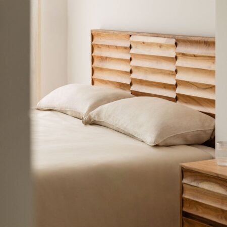 Testiera Letto matrimoniale in Legno di Acacia Petter