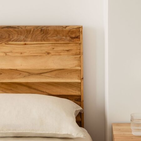 Testiera Letto matrimoniale in Legno di Acacia Petter