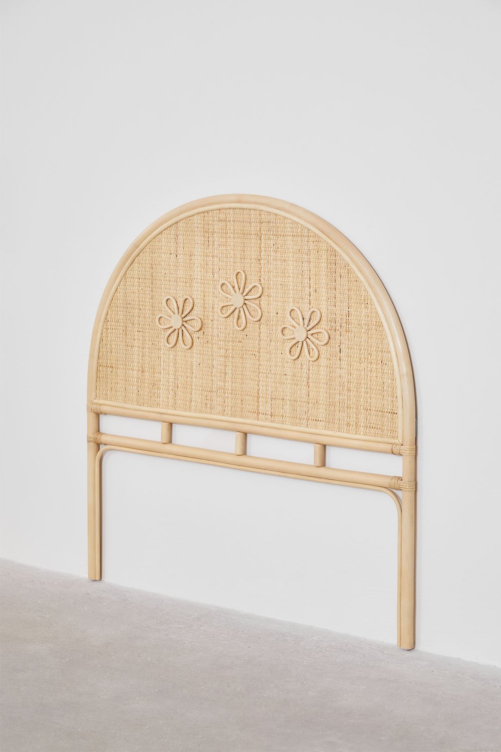 Testiera per bambini in rattan Dahlia per letto da 90 cm
