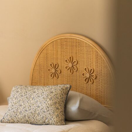 Testiera per bambini in rattan Dahlia per letto da 90 cm