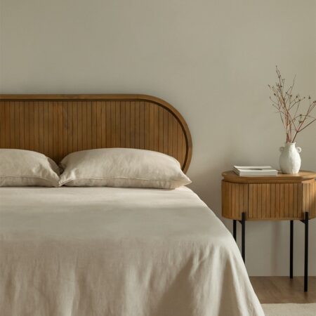 Testiera per letto da 150 cm in legno di mango Analis