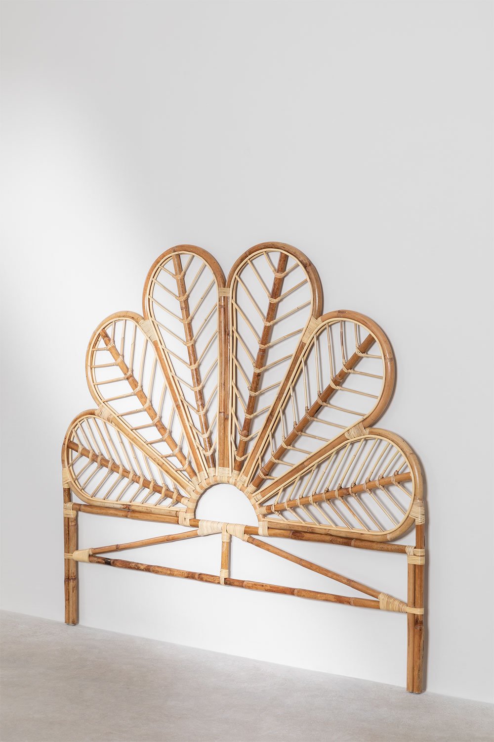 Testiera per letto in rattan Cobany da 150 cm