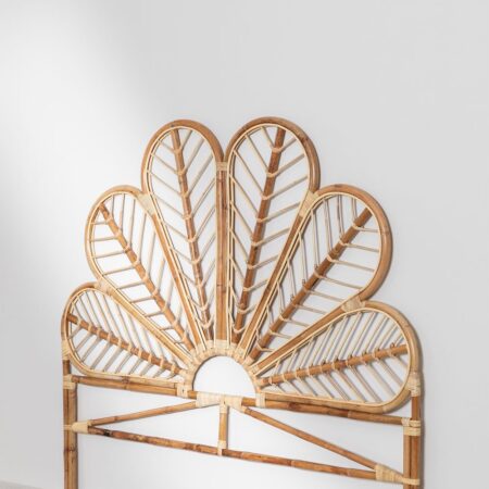 Testiera per letto in rattan Cobany da 150 cm