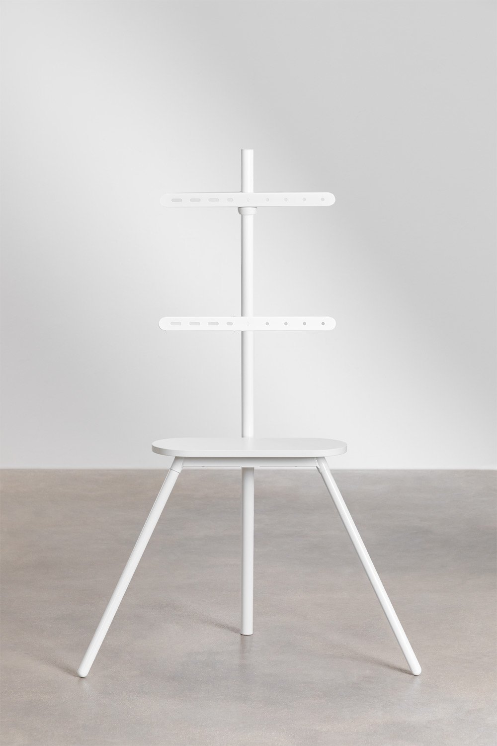 Treppiede TV in acciaio e legno Franzier