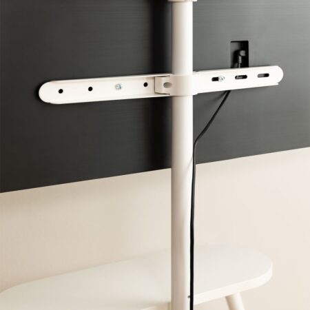 Treppiede TV in acciaio e legno Franzier