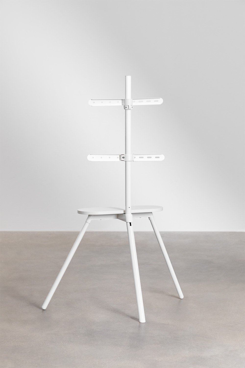 Treppiede TV in acciaio e legno Franzier