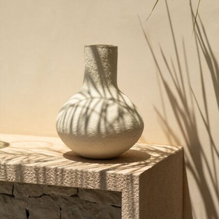 Vaso decorativo artigianale in cartapesta Arganil