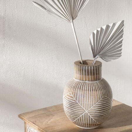 Vaso in legno di mango Gelo