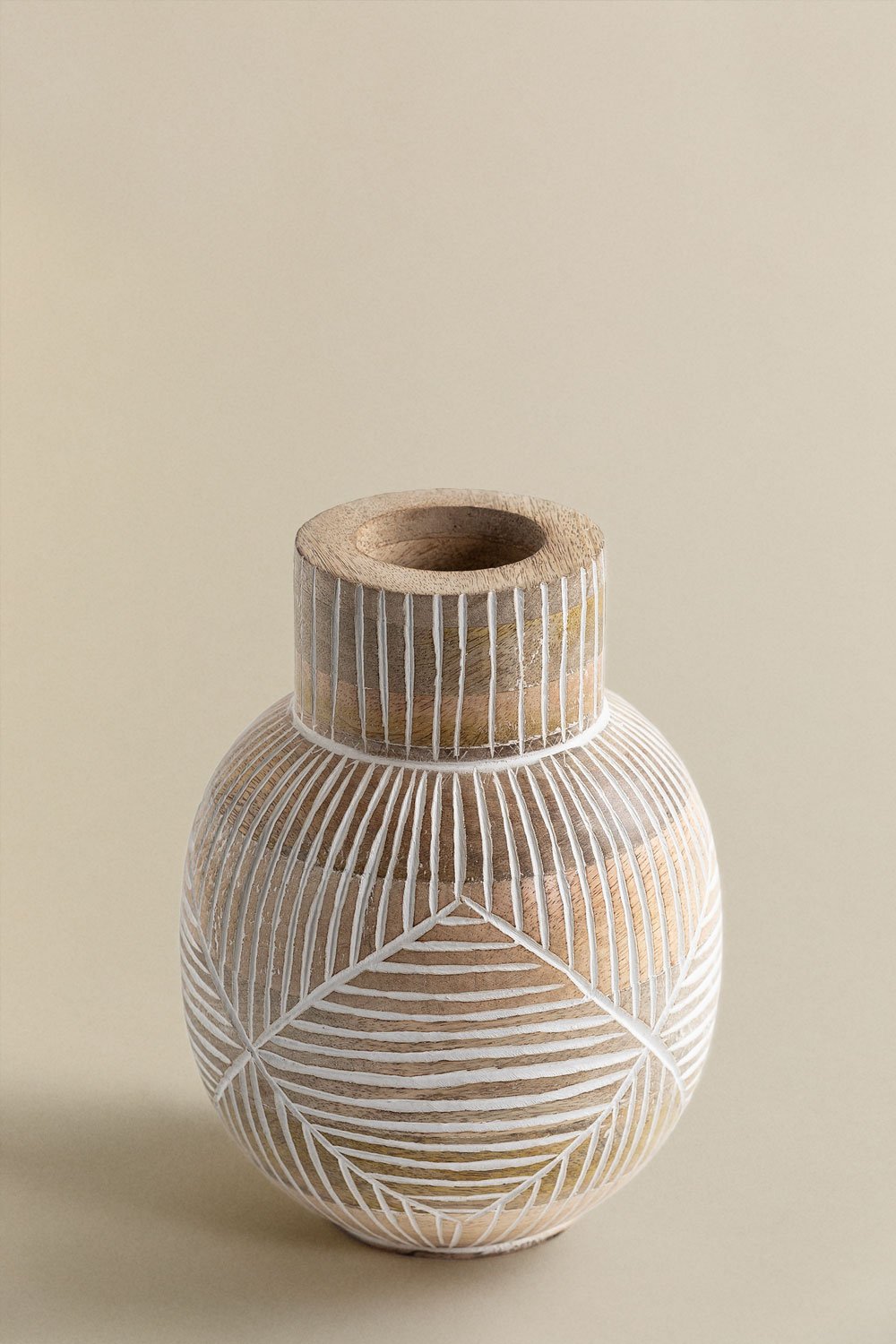 Vaso in legno di mango Gelo