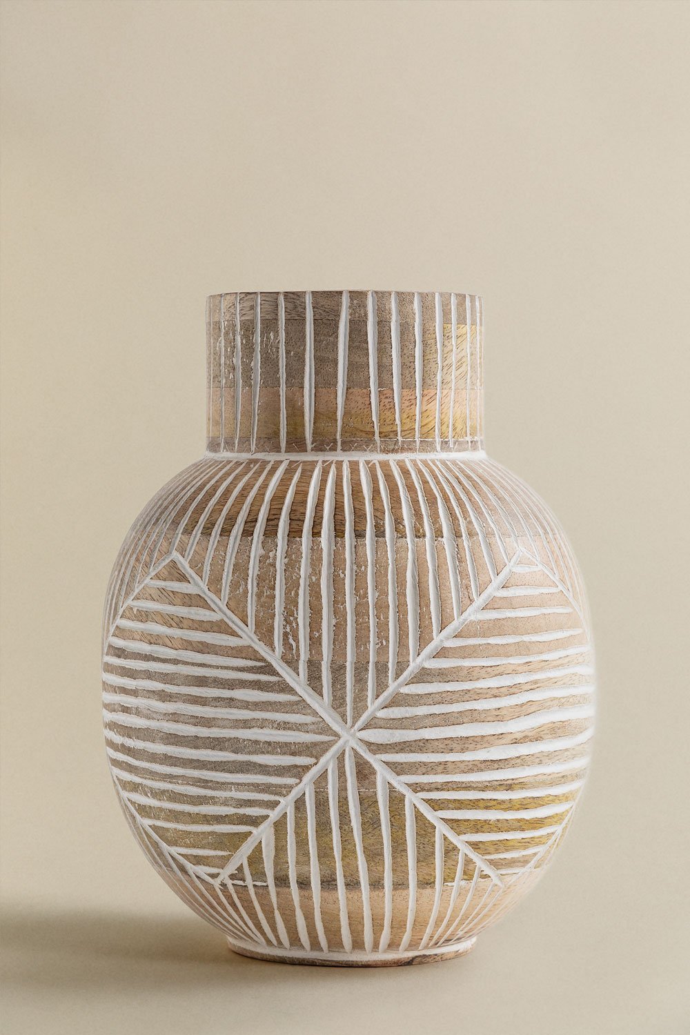 Vaso in legno di mango Gelo