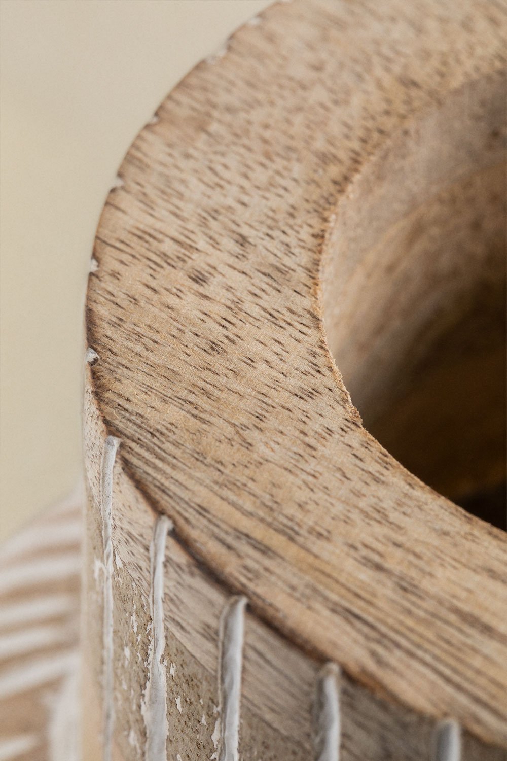 Vaso in legno di mango Gelo