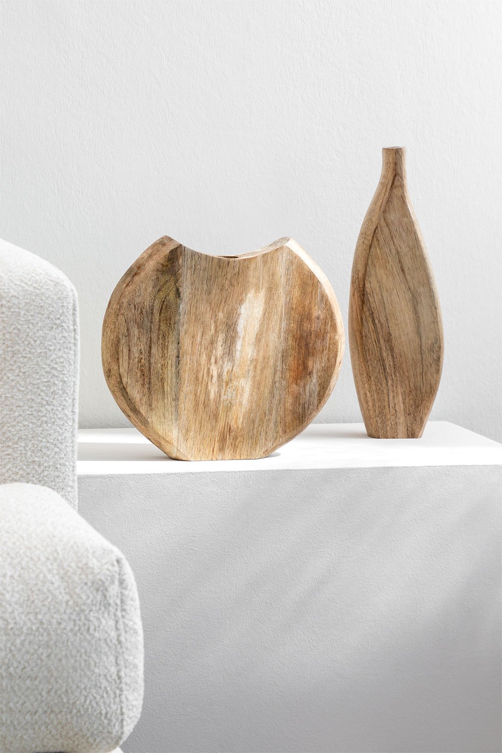 Vaso in legno di mango Sikkim