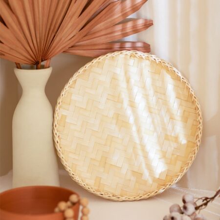 Vassoio Decorativo in Bambù (Ø30 cm) Raimis