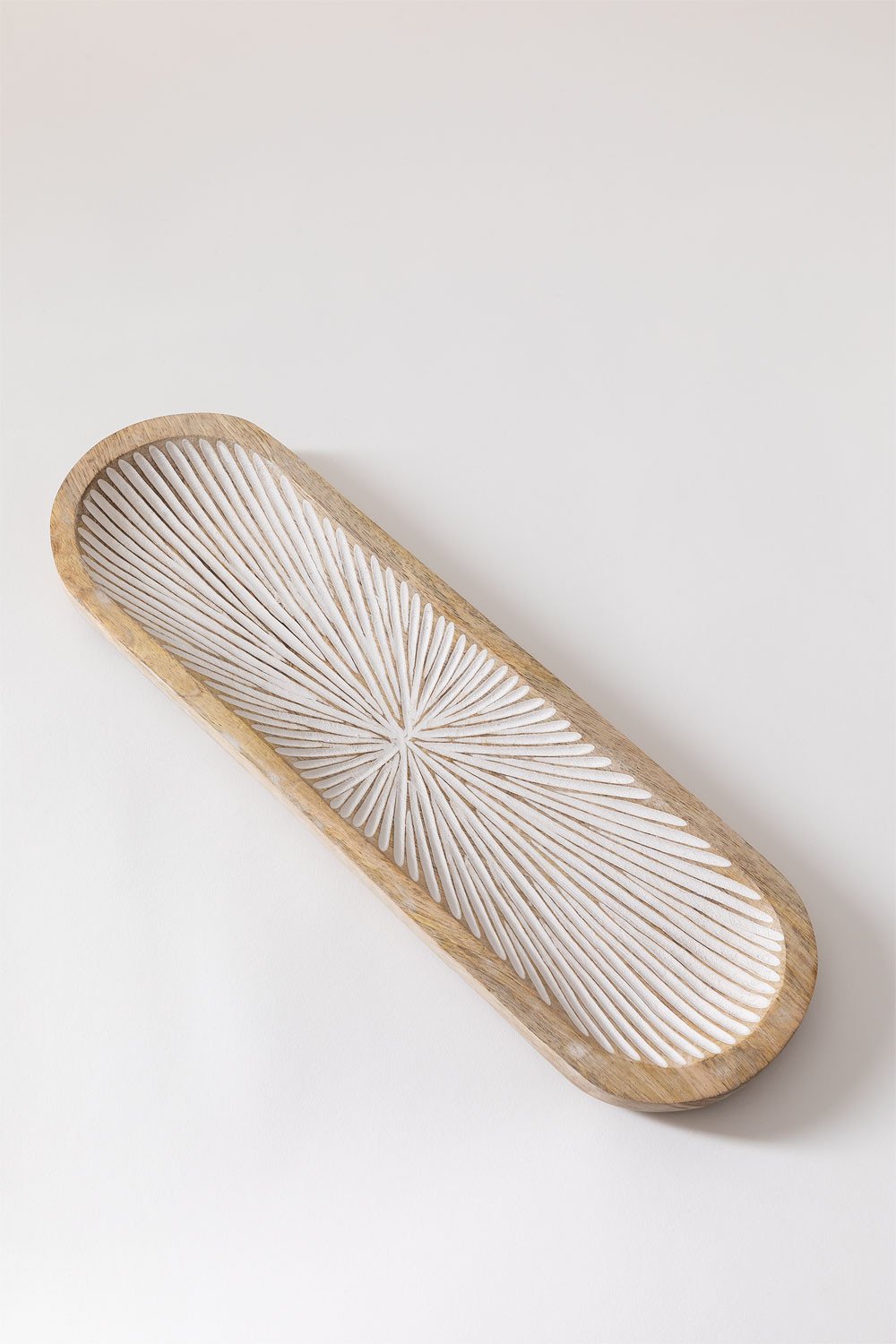 Vassoio decorativo in legno di mango Nabordi