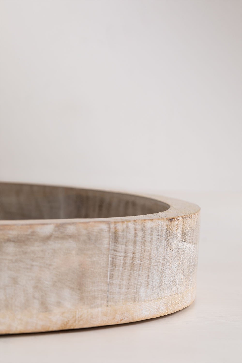 Vassoio decorativo in legno di mango (Ø38 cm) Diborna