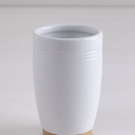 Portaspazzolino Perkyn in ceramica e bambù