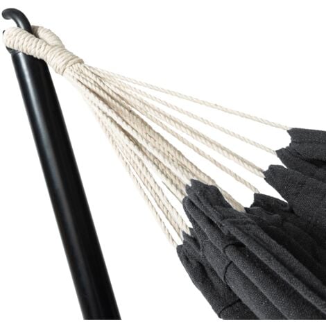 Amaca con supporto in metallo e tela grigio antracite