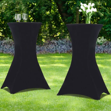 Set di 2 coperture nere per tavolo pieghevole alto 105 CM