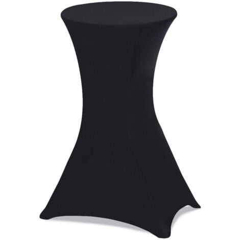 Set di 2 coperture nere per tavolo pieghevole alto 105 CM