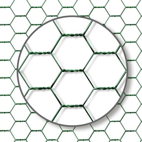 Recinzione per polli di 6 m² con rete metallica in acciaio zincato 3x2 M