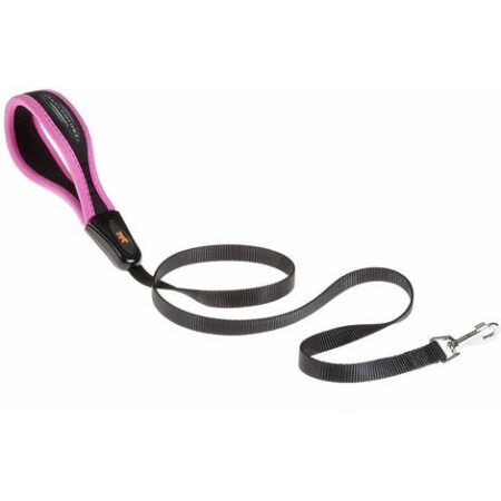 Ferplast ERGOFLUO G Guinzaglio per cani in nylon con impugnatura imbottita.. Variante G20/120 - Misure: 20 mm x L 120 cm - Fucsia