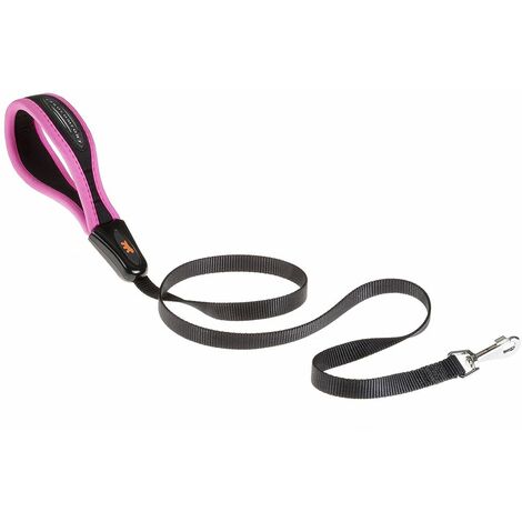 Ferplast ERGOFLUO G Guinzaglio per cani in nylon con impugnatura imbottita.. Variante G20/120 - Misure: 20 mm x L 120 cm - Fucsia