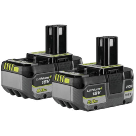 Set di 2 batterie RYOBI 18V OnePlus 5.0Ah agli ioni di litio RB18LL50