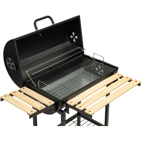 Barbecue con coperchio e griglia scaldavivande - termostato incluso - 104x68x94 cm