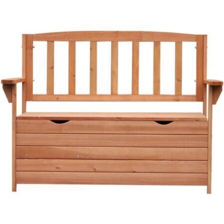 Outsunny Panchina da Giardino 2 Posti con Vano Contenitore Legno