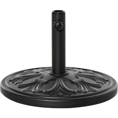 Outsunny Base Ombrellone Ø48cm in Plastica 13kg per Pali Ø35/38/48 mm
