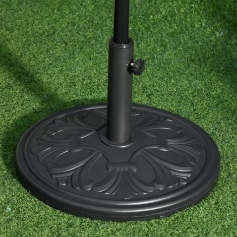 Outsunny Base Ombrellone Ø48cm in Plastica 13kg per Pali Ø35/38/48 mm