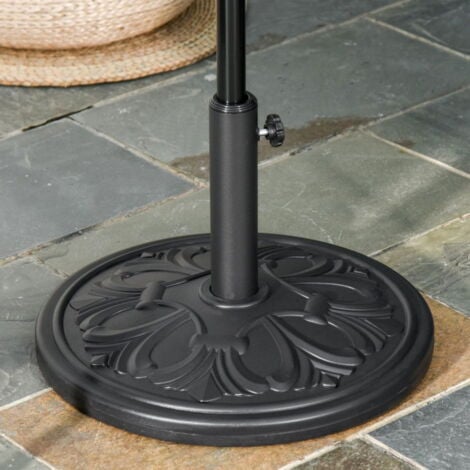 Outsunny Base Ombrellone Ø48cm in Plastica 13kg per Pali Ø35/38/48 mm