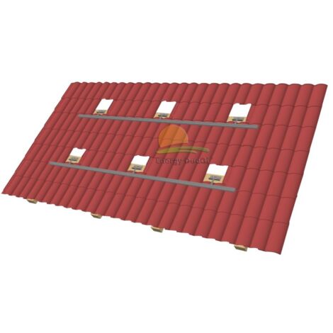 Kit impianto solare termico con integrazione per produzione Acqua Calda Sanitaria, 5-6 persone, bollitore 500 litri, EFMAX