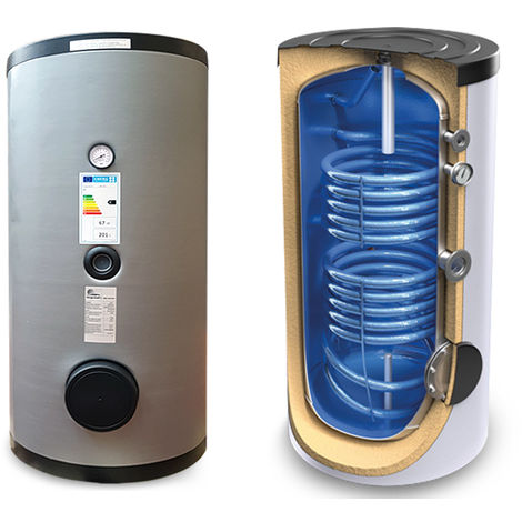 Kit impianto solare termico a pannelli piani con integrazione per produzione Acqua Calda Sanitaria, 2-3 persone, bollitore 300 litri