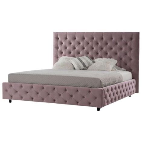 Letto matrimoniale contenitore Sondrio colore rosa