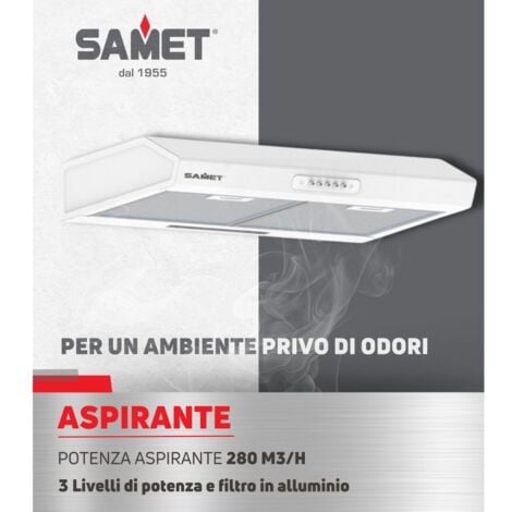 Gruppo cappa sottopensile Tornado 90 bianco Samet