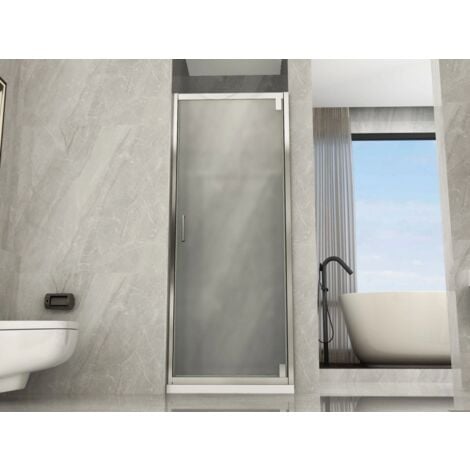 Box Porta Doccia in Vetro Trasparente 6MM Apertura Battente Interno o Esterno Misura: 75 (72-76) x H190 cm